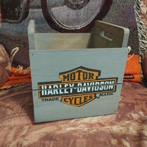 Harley Davidson wooden crate decor